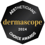 Dermascope Aestheticians' Choice Awards 2024 logo image.